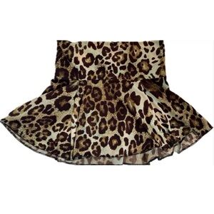 Y2K Leopard Print Mini Skirt